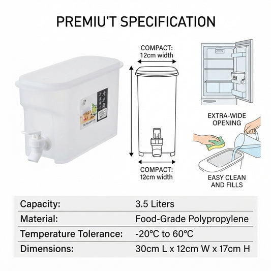 2.5L Fridge Beverage Dispenser with Faucet