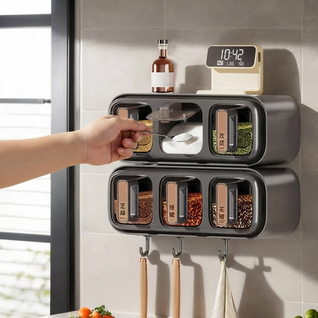 Wall-Mounted Spice & Seasoning Organizer