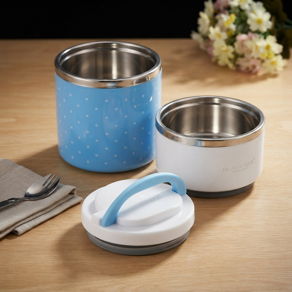 2-Layer Leak-Resistant Lunch Box – Blue