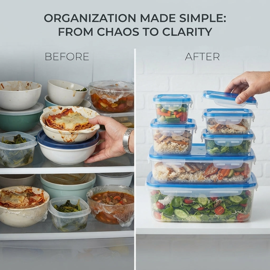 7-Piece Airtight Thumb-Lock Food Container Set