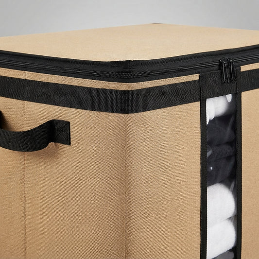 Durable Brown Non-Woven Clothes Storage Bags