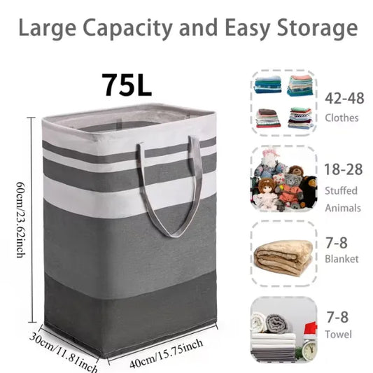 Foldable Laundry Basket 20×12 Inches – Multicolor - product image 2