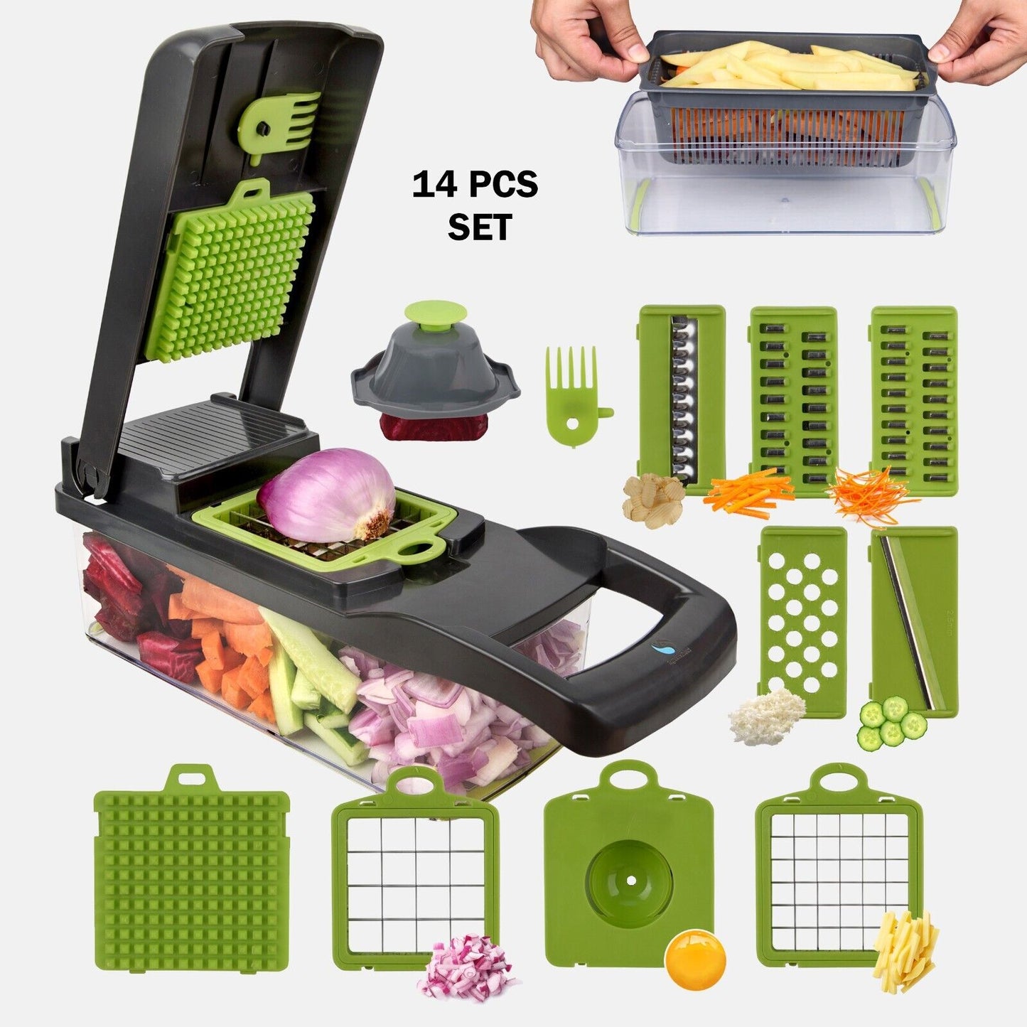 14-in-1 Multipurpose Vegetable Chopper & Mandoline Slicer - additional product view 3