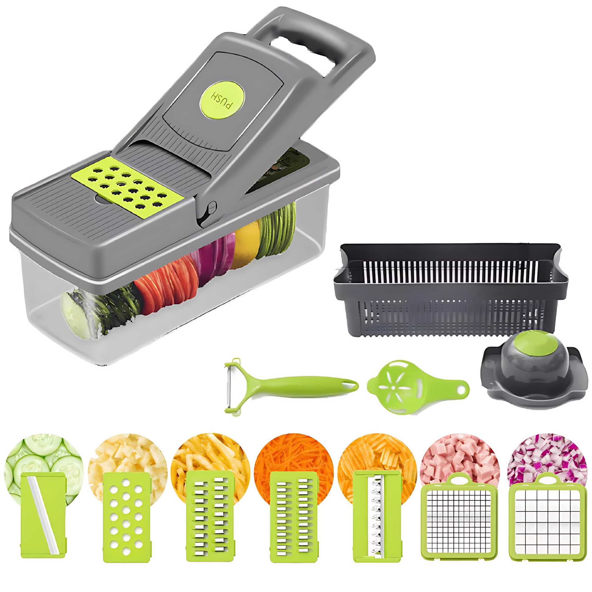 14-in-1 Multipurpose Vegetable Chopper & Mandoline Slicer - additional product view 4