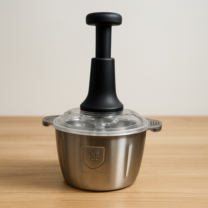 2L Manual Meat & Vegetable Push Chopper – Stainless Steel Bowl - additional product view 2