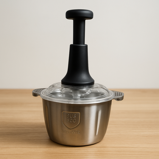 2L Manual Meat & Vegetable Push Chopper – Stainless Steel Bowl - additional product view 2