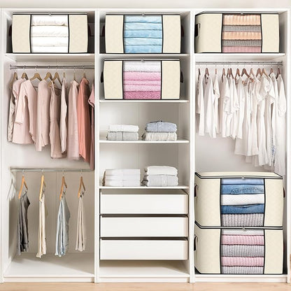 6-Pack Foldable Wardrobe Storage Bags – Dustproof Space Saver - additional product view 4