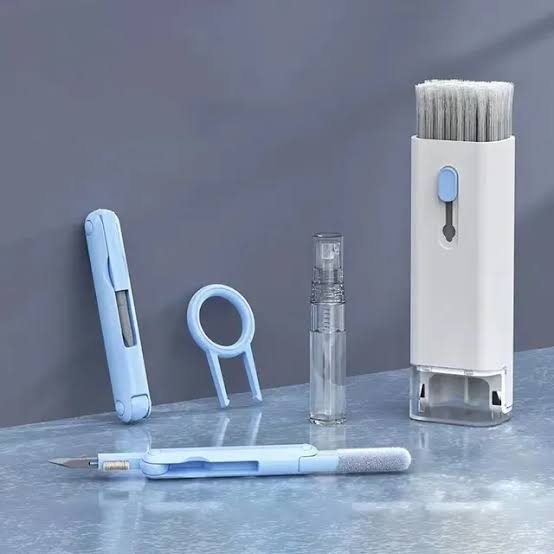 7-in-1 keyboard cleaning kit in use