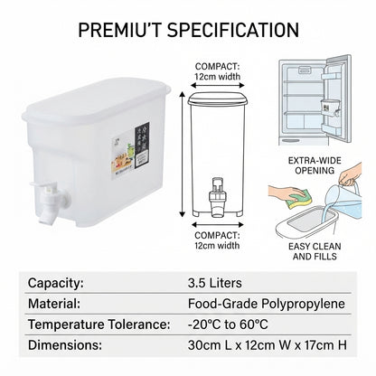 2.5L Fridge Beverage Dispenser with Faucet