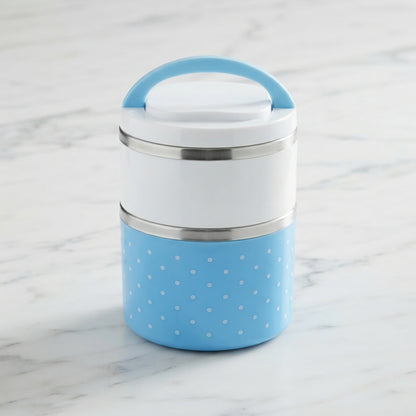 2-Layer Leak-Resistant Lunch Box – Blue