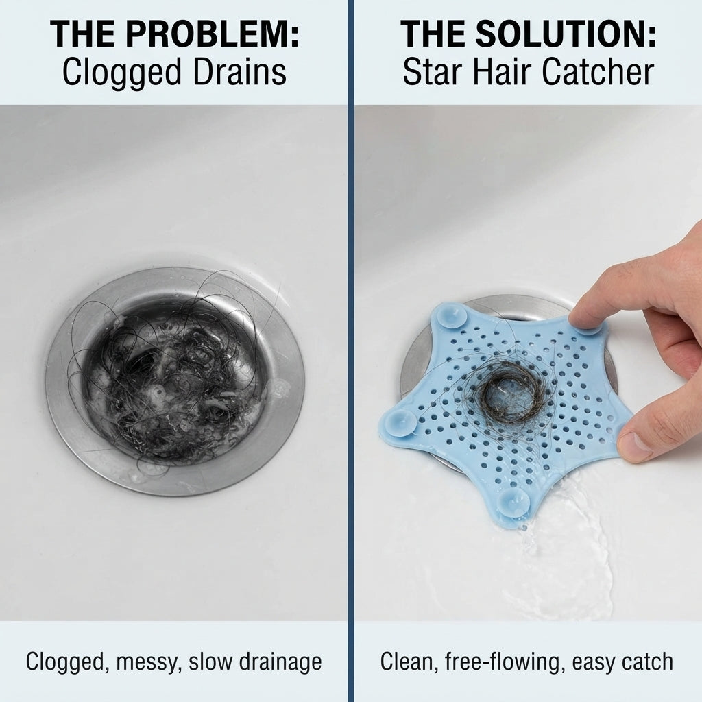 Star-Shaped Silicone Sink Drain Strainer