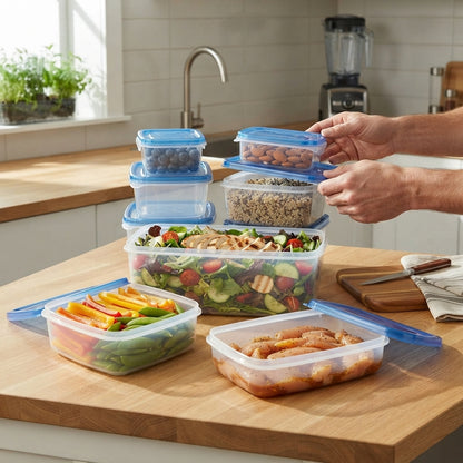 7-Piece Airtight Thumb-Lock Food Container Set | SBZONE Pakistan