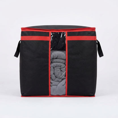 Large Clothes Storage Bags 19×19×11 Inches – Black & Red