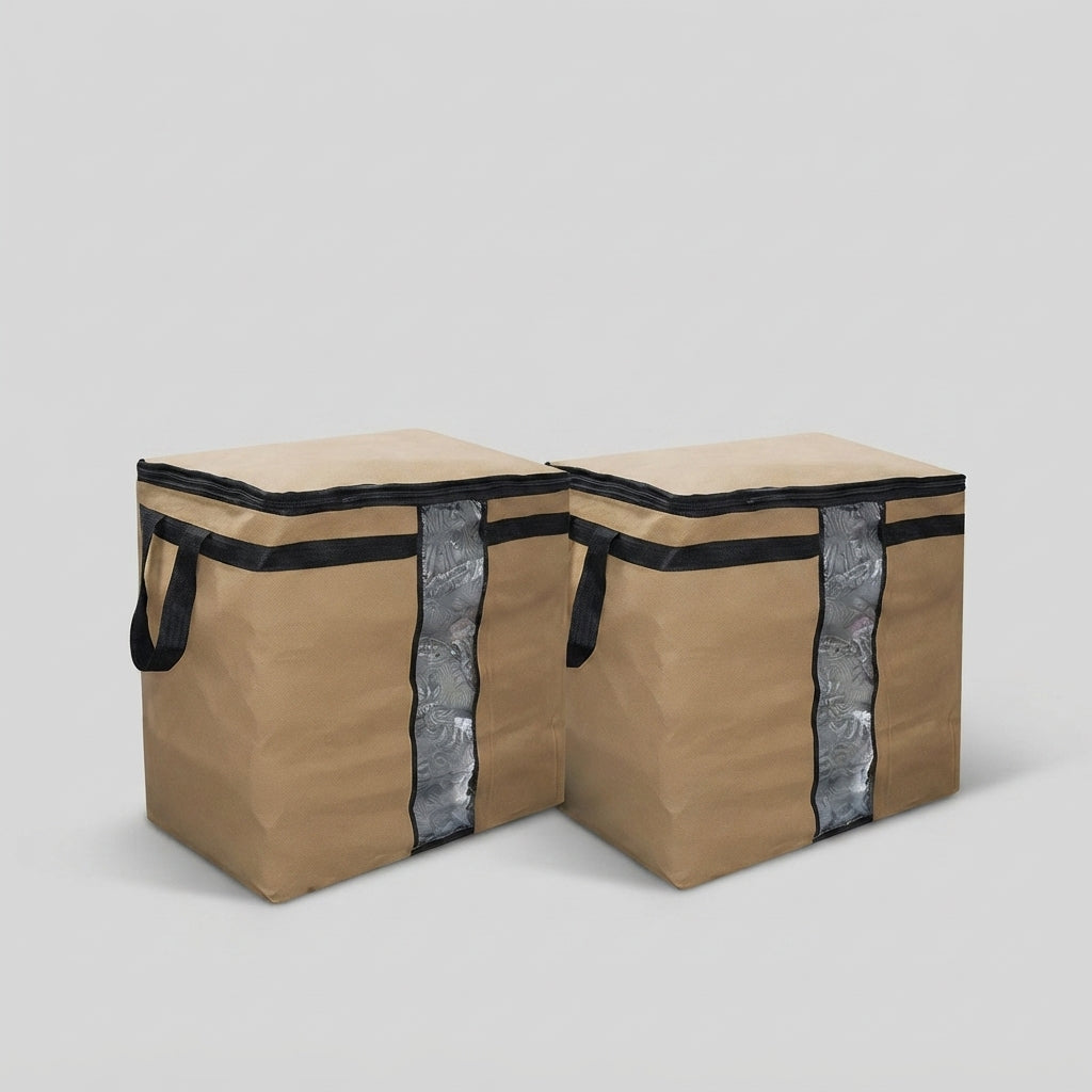 Durable Brown Non-Woven Clothes Storage Bags | SBZONE Pakistan