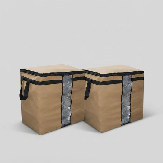 Durable Brown Non-Woven Clothes Storage Bags | SBZONE Pakistan