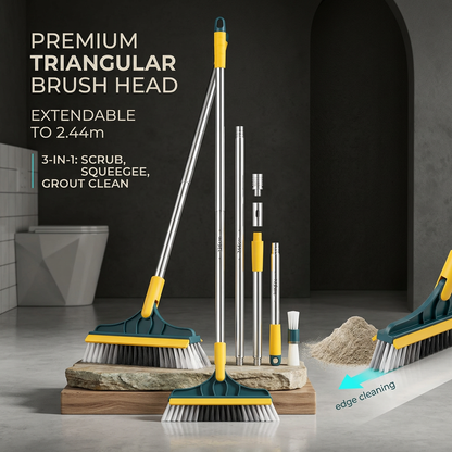 106cm 2-in-1 Floor Scrubber Brush with Wiper | SBZONE Pakistan