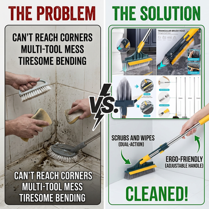 106cm 2-in-1 Floor Scrubber Brush with Wiper