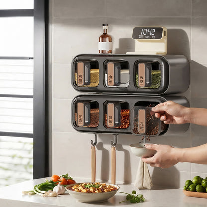Wall-Mounted Spice & Seasoning Organizer