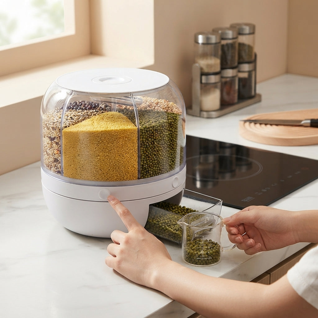 7L Rotating Grain & Rice Dispenser