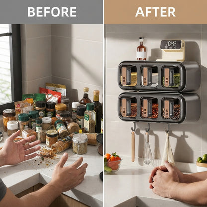 Wall-Mounted Spice & Seasoning Organizer