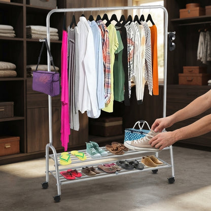 Multi-Level Clothes & Laundry Wardrobe Organizer – Black