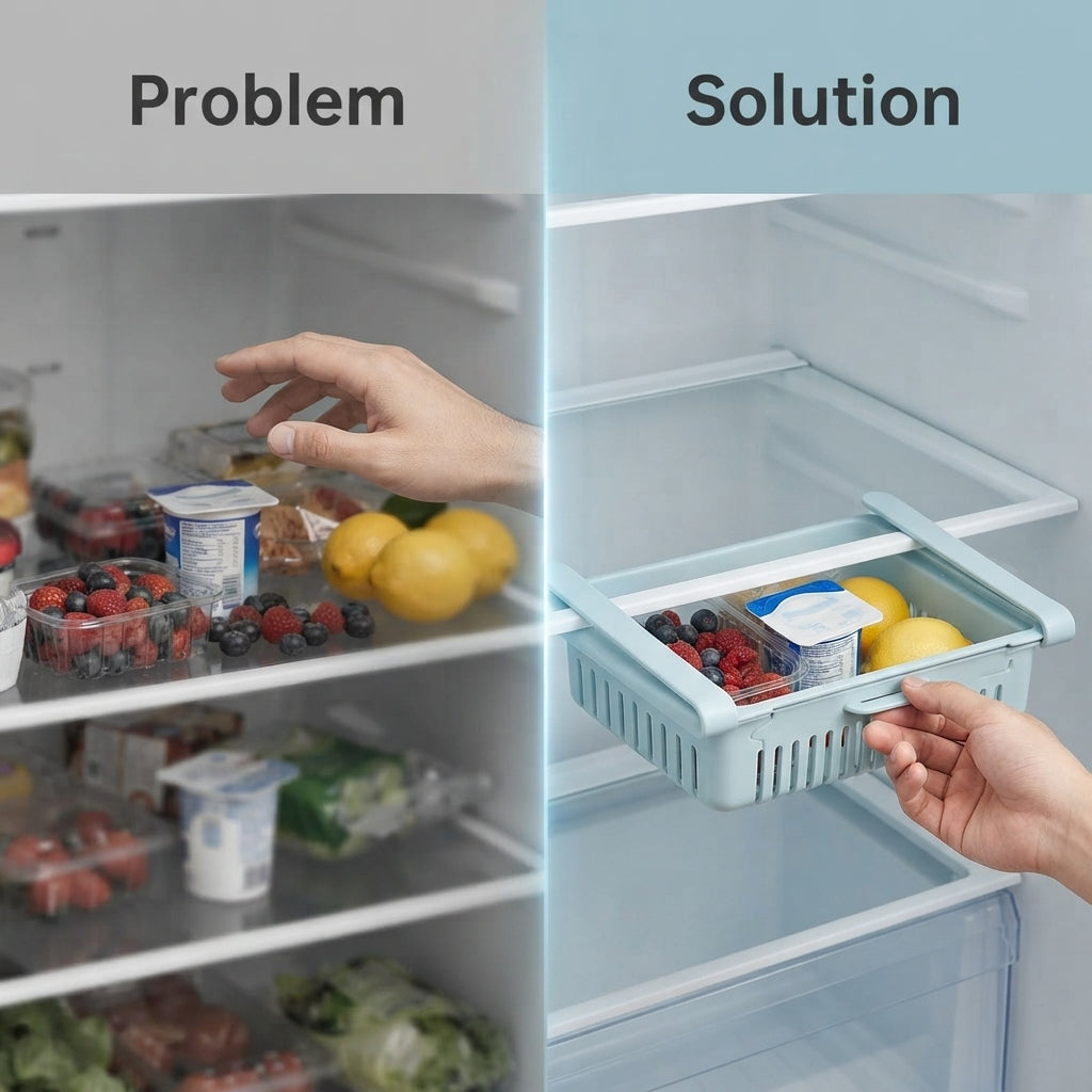 Adjustable Stretchable Fridge Storage Basket