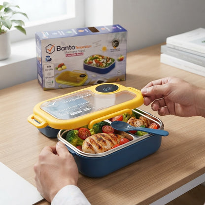 Stainless-Steel Lunch Box with Digital Temperature Display