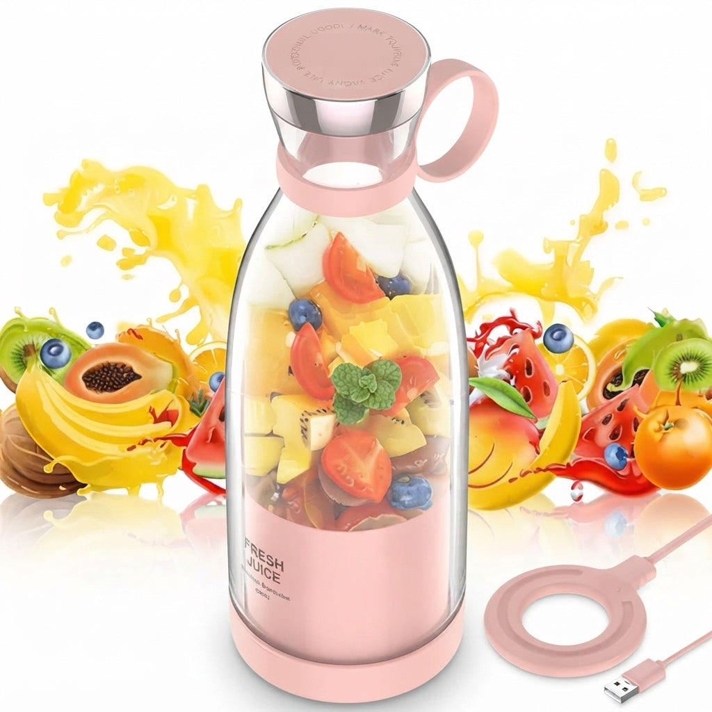 Portable USB Rechargeable Mini Blender 360ml – Personal Juicer & Smoothie Maker | SBZONE Pakistan