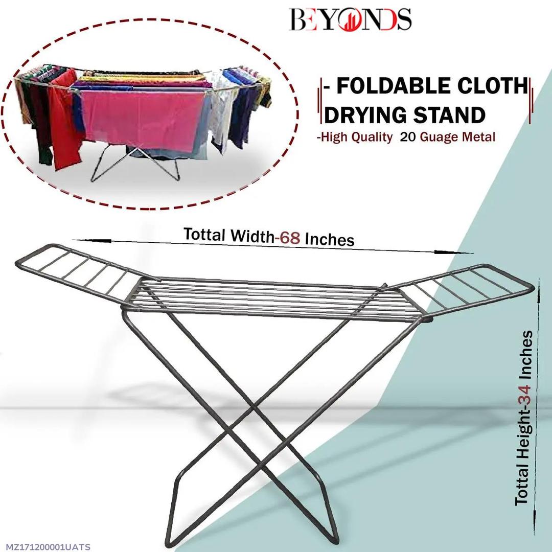 68" Foldable Stainless Steel Clothes Drying Rack