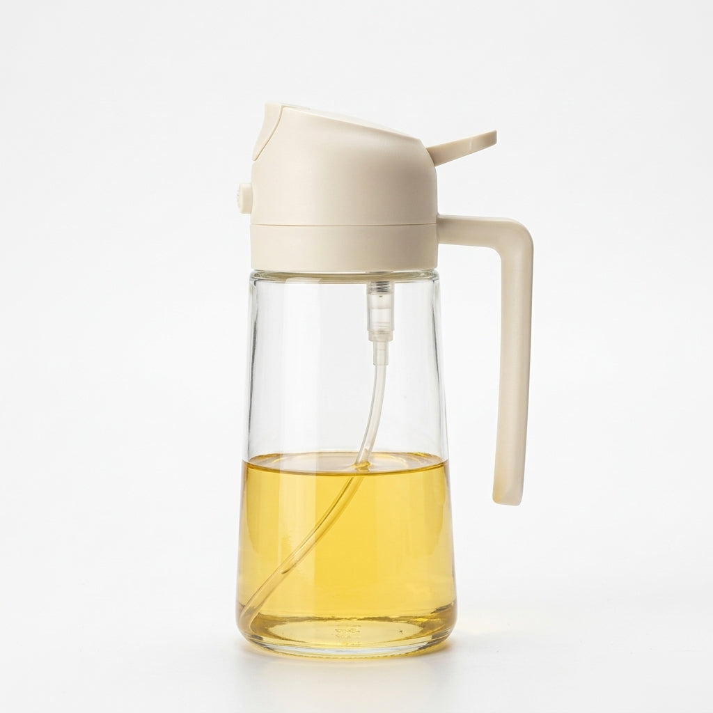 2-in-1 Oil Dispenser & Sprayer Bottle – Leak-Proof Cooking Oil Spray Bottle