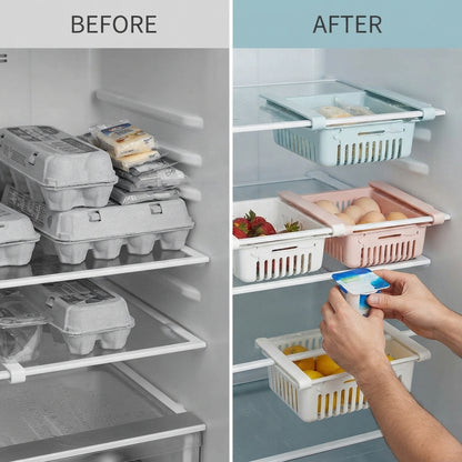 Adjustable Stretchable Fridge Storage Basket