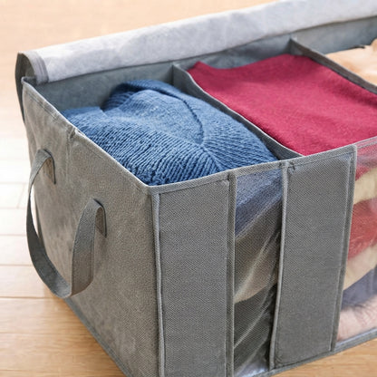 Grey Non-Woven Clothes Storage Bag for Home & Travel