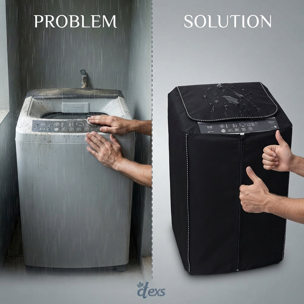 Waterproof Washing Machine Cover with Strong Zip (7–17kg)
