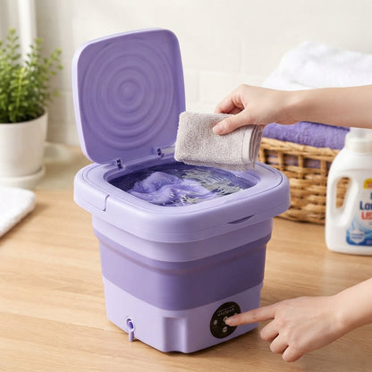 Foldable Portable Mini Washing Machine for Small Laundry Loads | SBZONE Pakistan