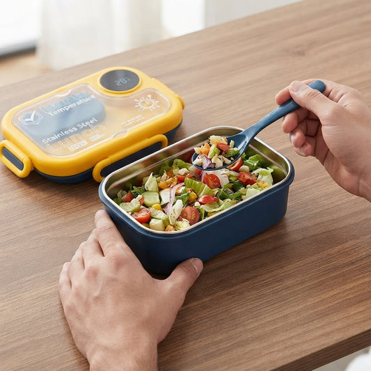 Stainless-Steel Lunch Box with Digital Temperature Display