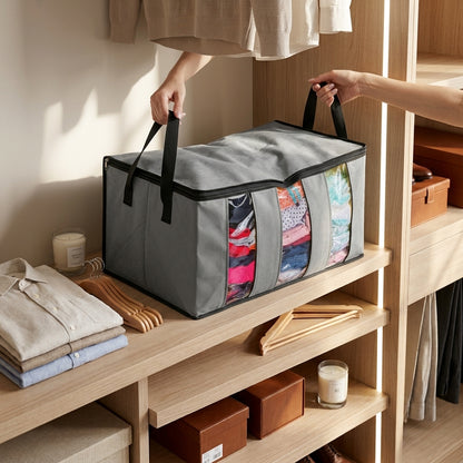 3-Compartment Clothes Storage Organizer with Clear Window