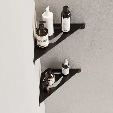 Black Stainless Steel Corner Bathroom Shelf – No Drill - additional product view 4