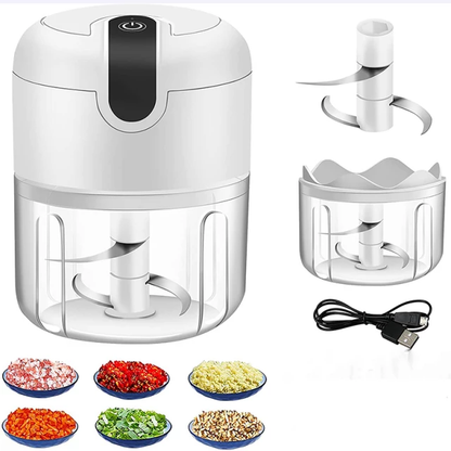 Compact Electric Food Chopper – 3 Stainless-Steel Blades - additional product view 3