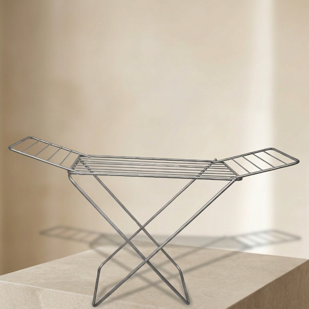 Foldable stainless steel clothes drying rack