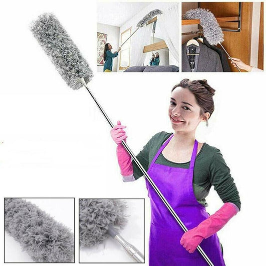 Extendable microfiber duster for windows