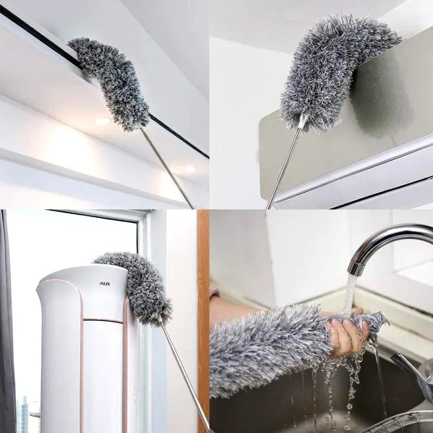 Flexible microfiber dusting tool