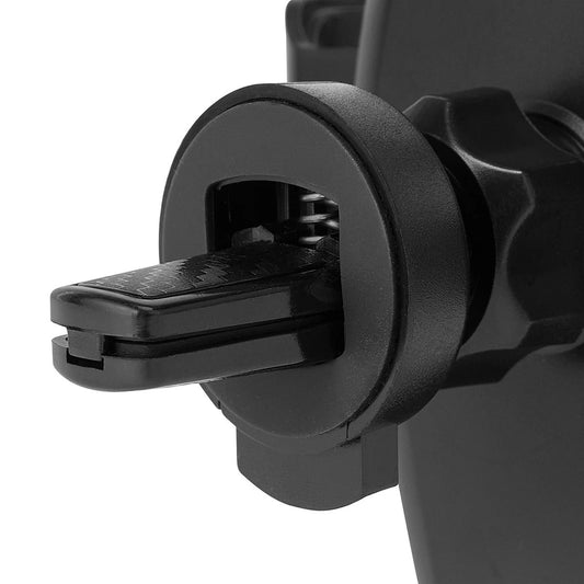 Black gravity car phone holder front product view