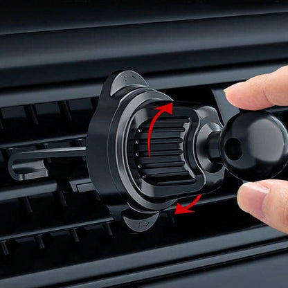 Hands-free navigation with black air vent phone holder