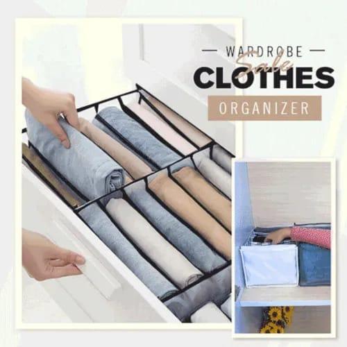 7-Compartment Foldable Clothes Storage Organizer – Black - product image 1