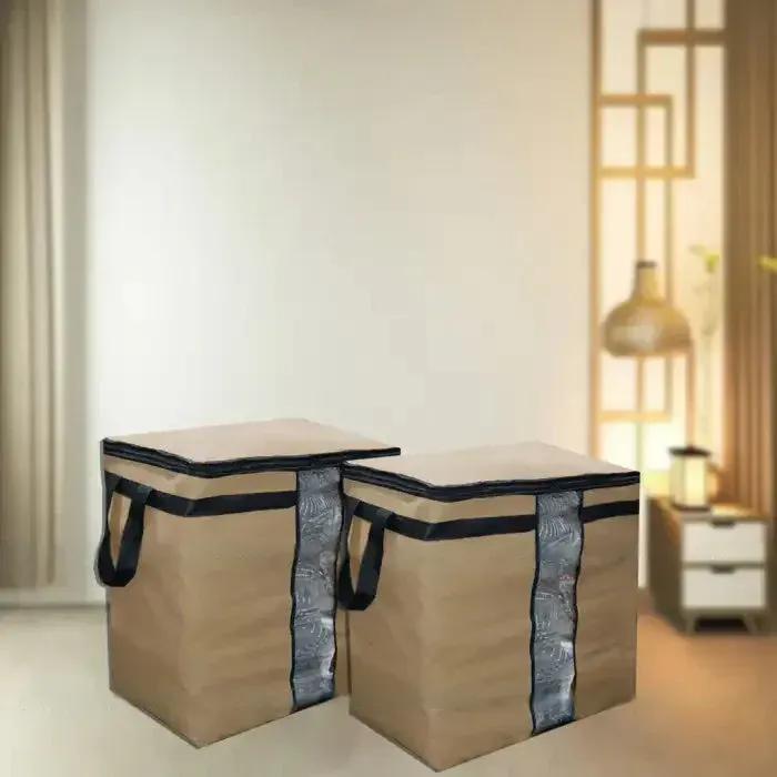Durable Brown Non-Woven Clothes Storage Bags - product image 1