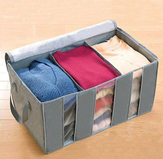 Grey Non-Woven Clothes Storage Bag for Home & Travel - product image 1