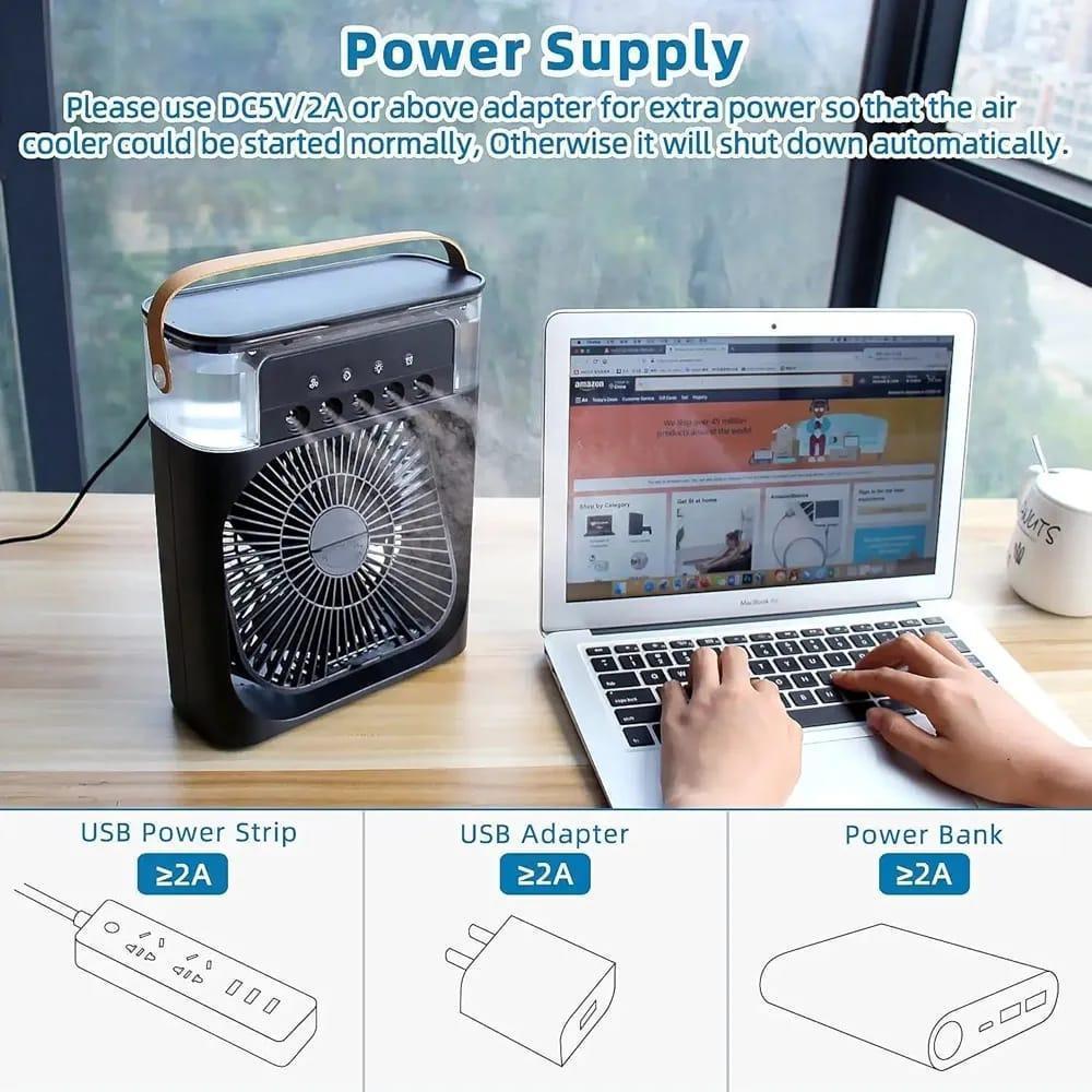 Portable Mini Air Cooler, Humidifier & Fan | Smart Home Gadget Pakistan | SBZONE | Image 4