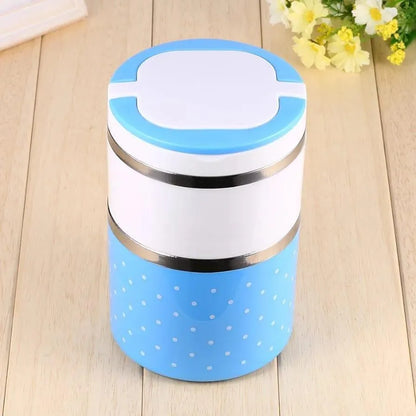 2-Layer Leak-Resistant Lunch Box – Blue | Food Storage Pakistan | SBZONE | Image 1