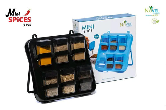 Mini Spice Rack with 6 BPA-Free Jars | Food Storage Pakistan | SBZONE | Image 1