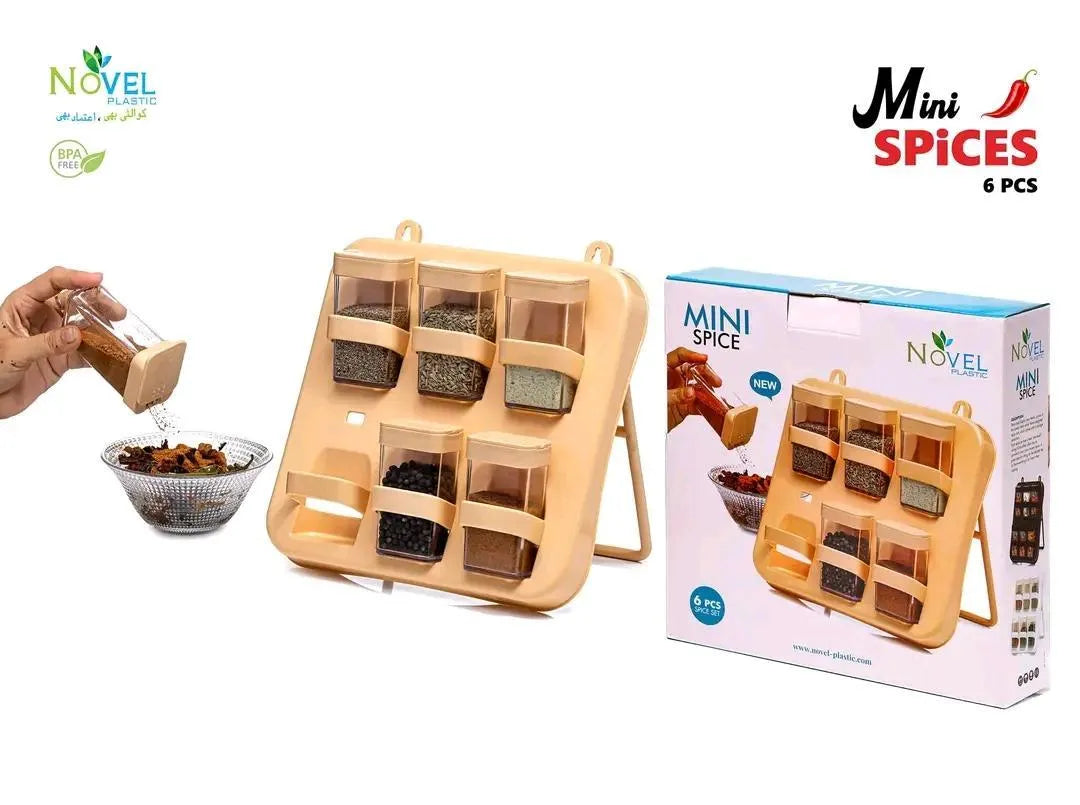 Mini Spice Rack with 6 BPA-Free Jars | Food Storage Pakistan | SBZONE | Image 3